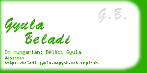 gyula beladi business card