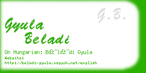 gyula beladi business card